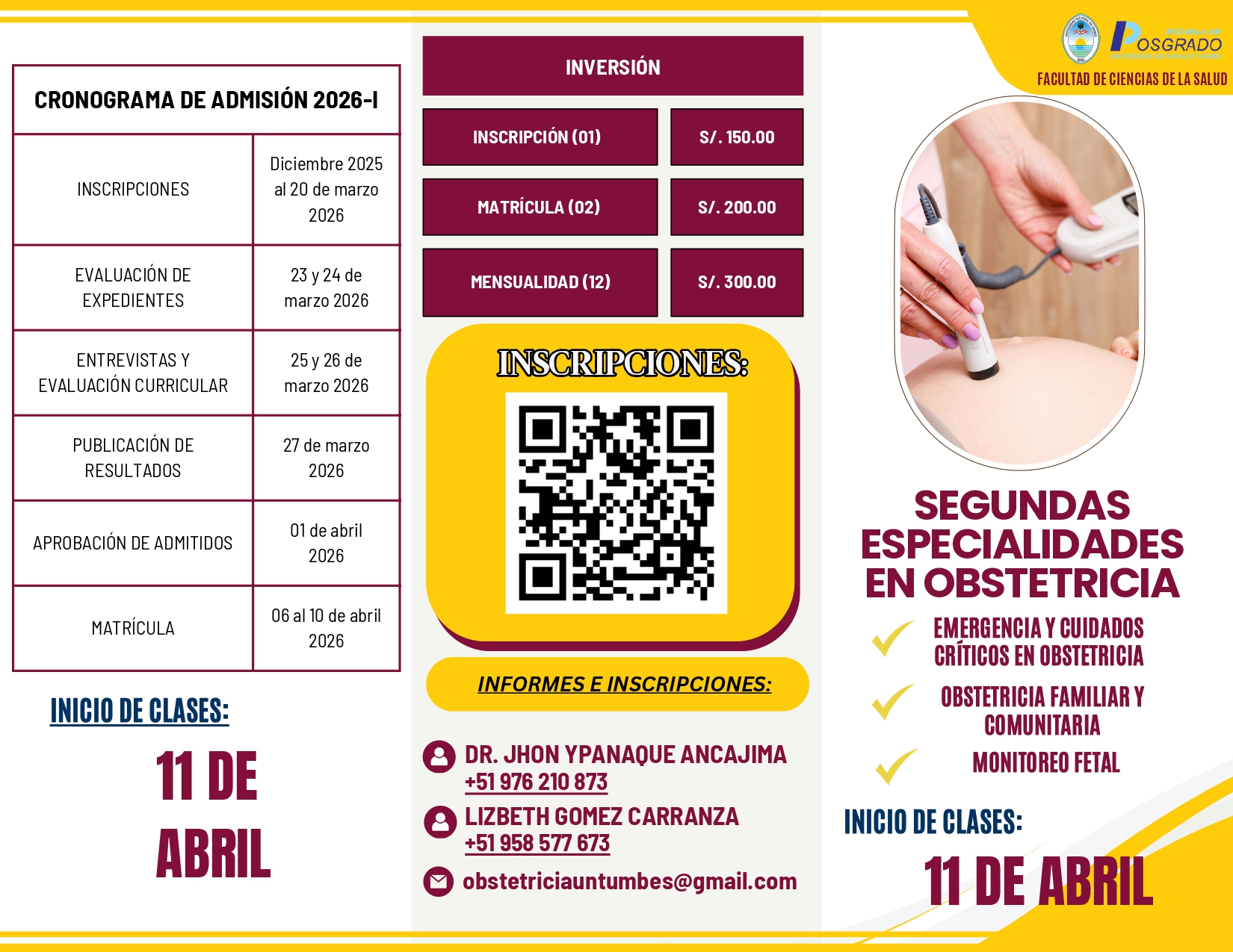 SEGUNDAS ESPECIALIDADES EN OBSTETRICIA 