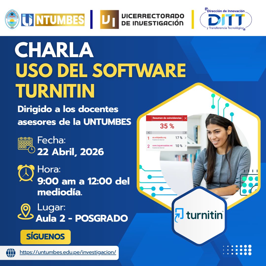 CHARLA: USO DEL SOFTWARE TURNITIN 
