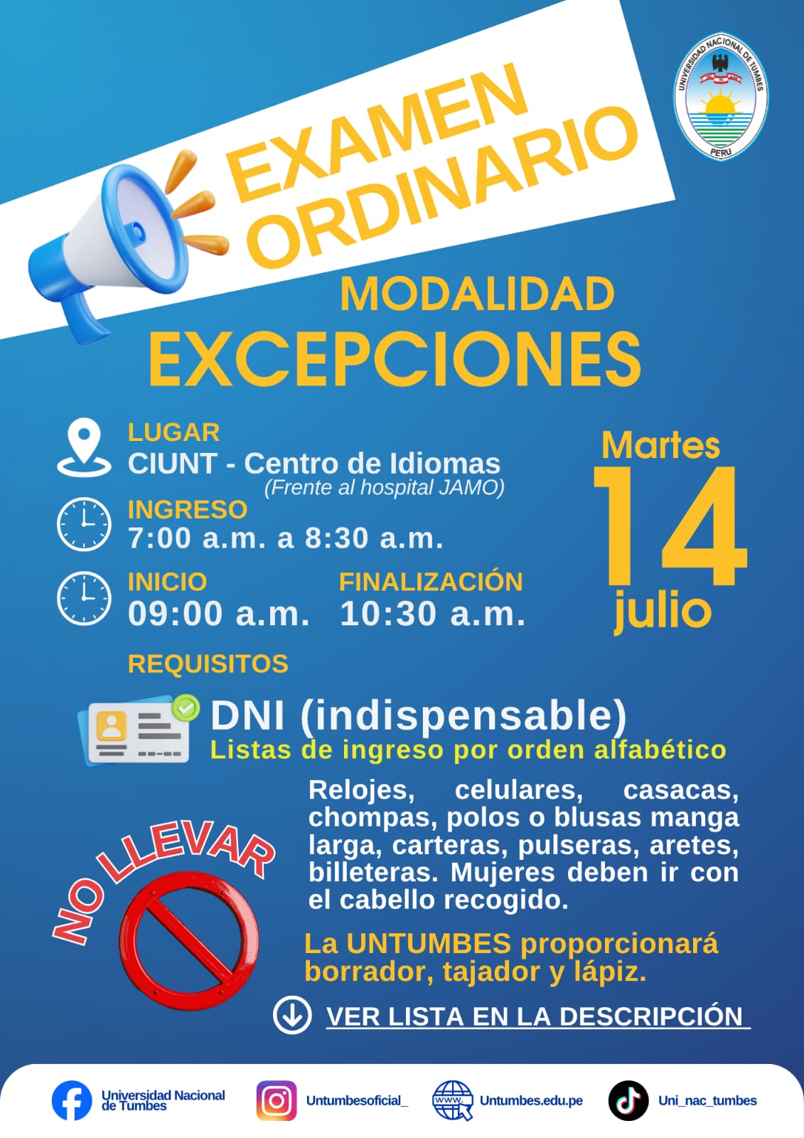 Exámen de Excepciones 2026-II