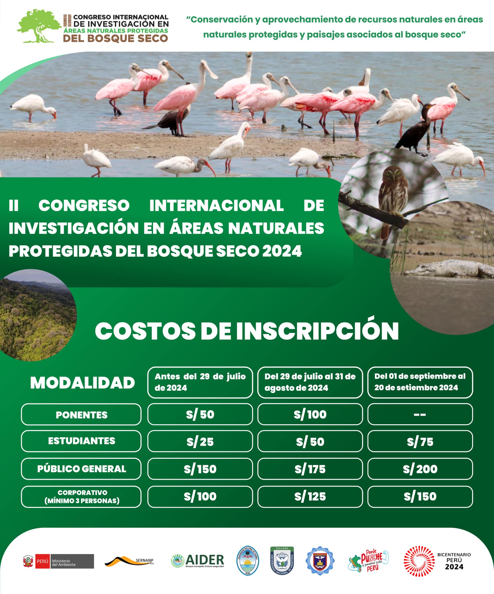 El II Congreso internacional de investigación en áreas naturales protegidas del bosque seco 2024